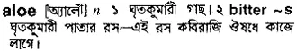 aloe Meaning in Bangla Academy Dictionary