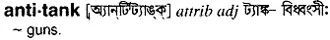 antitank Meaning in Bangla Academy Dictionary