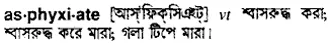 asphyxiate Meaning in Bangla Academy Dictionary