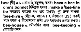 bee Meaning in Bangla Academy Dictionary