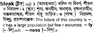 bleak Meaning in Bangla Academy Dictionary