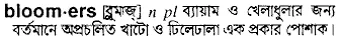 bloomers Meaning in Bangla Academy Dictionary