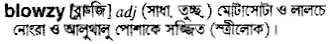 blowzy Meaning in Bangla Academy Dictionary