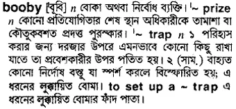 booby Meaning in Bangla Academy Dictionary