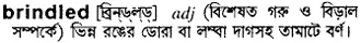 brindled Meaning in Bangla Academy Dictionary