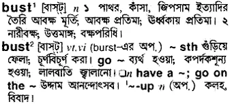 bust Meaning in Bangla Academy Dictionary