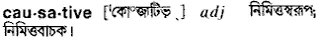 causative Meaning in Bangla Academy Dictionary