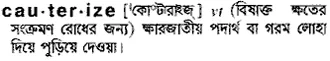 cauterize Meaning in Bangla Academy Dictionary