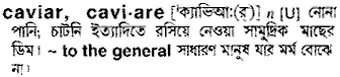 caviar Meaning in Bangla Academy Dictionary