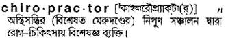 chiropractor Meaning in Bangla Academy Dictionary