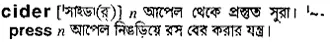 cider Meaning in Bangla Academy Dictionary