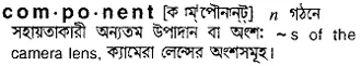 component Meaning in Bangla Academy Dictionary