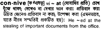 connive Meaning in Bangla Academy Dictionary