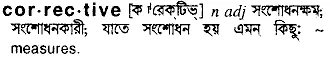 corrective Meaning in Bangla Academy Dictionary