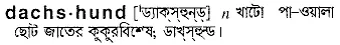 dachshund Meaning in Bangla Academy Dictionary