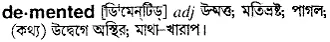 demented Meaning in Bangla Academy Dictionary