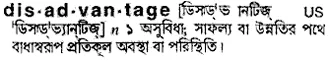 disadvantage Meaning in Bangla Academy Dictionary