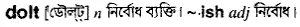 dolt Meaning in Bangla Academy Dictionary