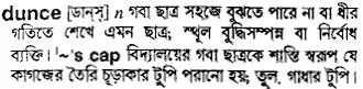 dunce Meaning in Bangla Academy Dictionary