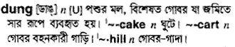 dung Meaning in Bangla Academy Dictionary