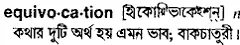 equivocation Meaning in Bangla Academy Dictionary