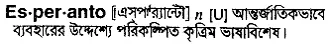 esperanto Meaning in Bangla Academy Dictionary