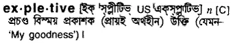 expletive Meaning in Bangla Academy Dictionary