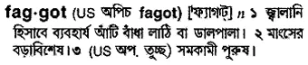 faggot Meaning in Bangla Academy Dictionary