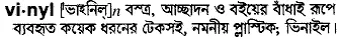 vinyl Meaning in Bangla Academy Dictionary