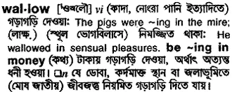 wallow Meaning in Bangla Academy Dictionary