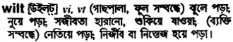 wilt Meaning in Bangla Academy Dictionary